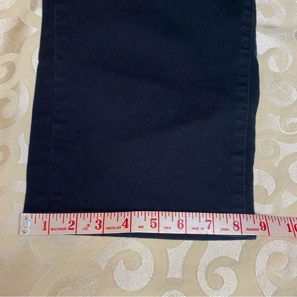 Coldwater Creek Sz 16 Natural Fit Black Cropped Pants Denim EUC - Picture 7 of 10